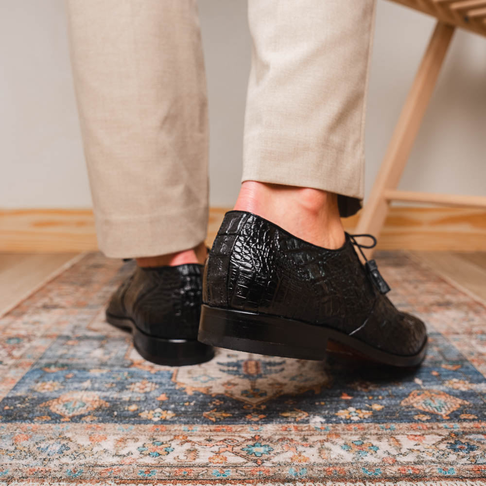 Marco Di Milano Lacio Caiman Crocodile Derby Black