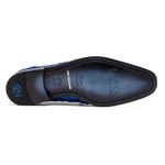 Marco Di Milano Lacio Caiman Crocodile Derby Electric Blue