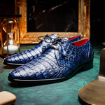 Marco Di Milano Lacio Caiman Crocodile Derby Navy