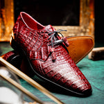 Marco Di Milano Lacio Caiman Crocodile Derby Wine