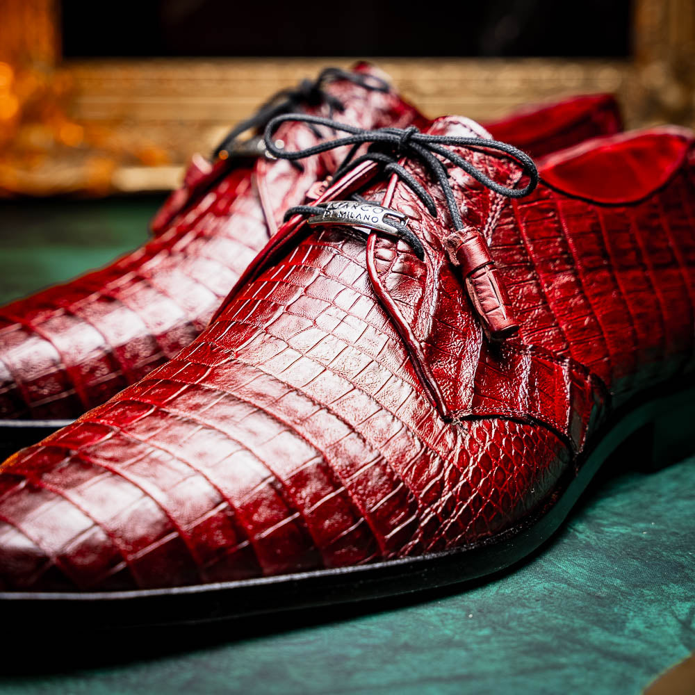 Marco Di Milano Lacio Caiman Crocodile Derby Wine