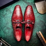 Marco Di Milano Lacio Caiman Crocodile Derby Wine