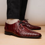 Marco Di Milano Lacio Caiman Crocodile Derby Wine