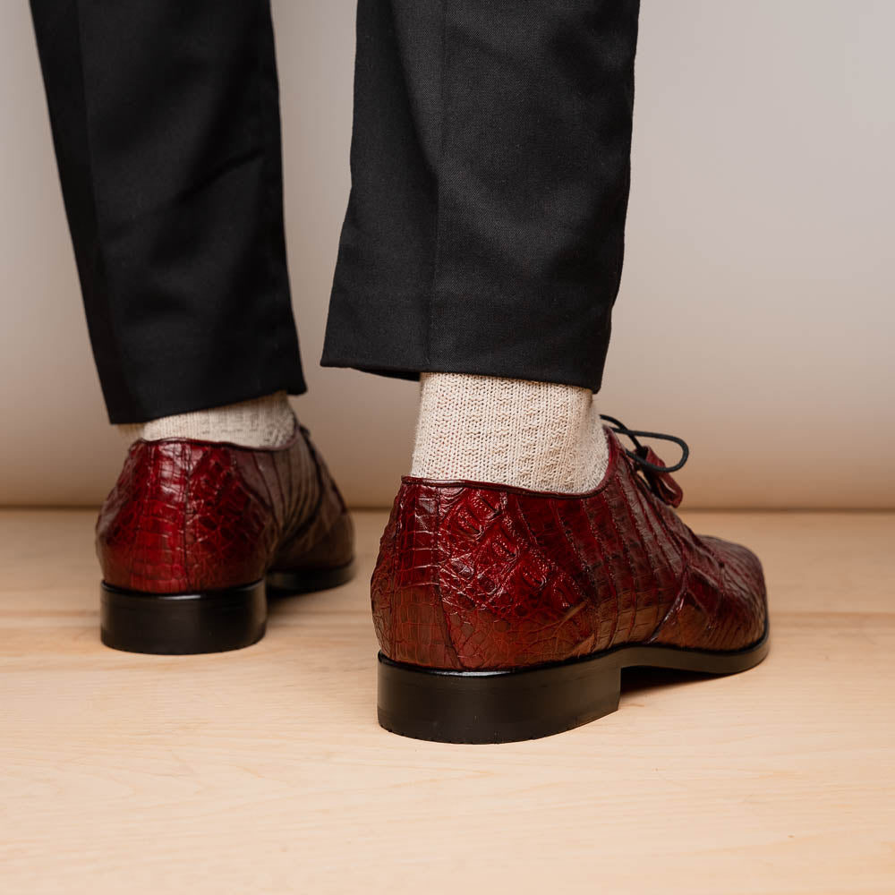 Marco Di Milano Lacio Caiman Crocodile Derby Wine