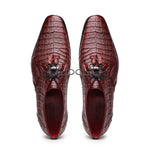 Marco Di Milano Lacio Caiman Crocodile Derby Wine