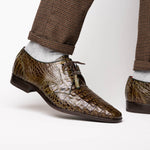 Marco Di Milano Lacio Caiman Crocodile Derby Wood Green