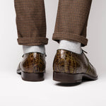 Marco Di Milano Lacio Caiman Crocodile Derby Wood Green