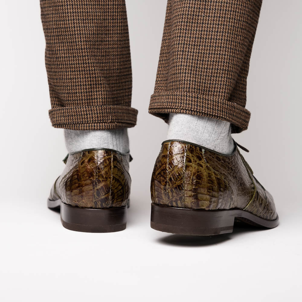 Marco Di Milano Lacio Caiman Crocodile Derby Wood Green