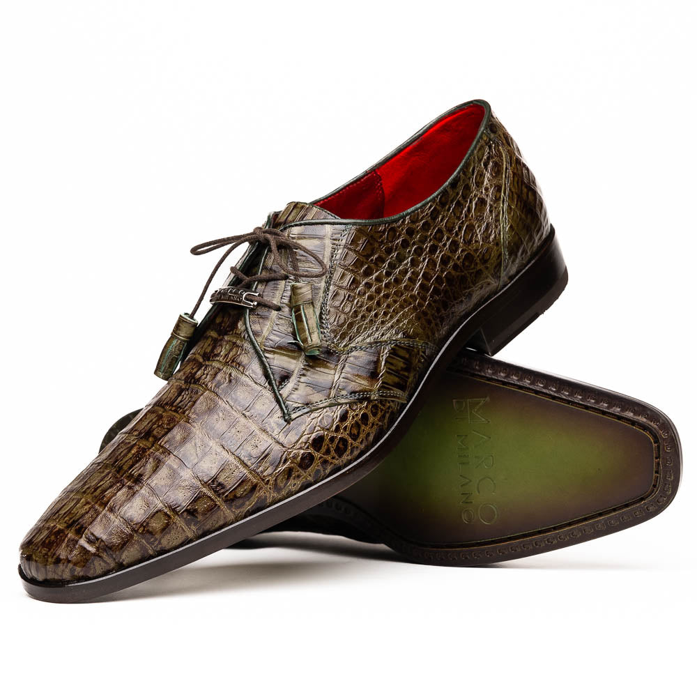 Marco Di Milano Lacio Caiman Crocodile Derby Wood Green
