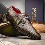 Marco Di Milano Lacio Caiman Crocodile Derby Wood Green