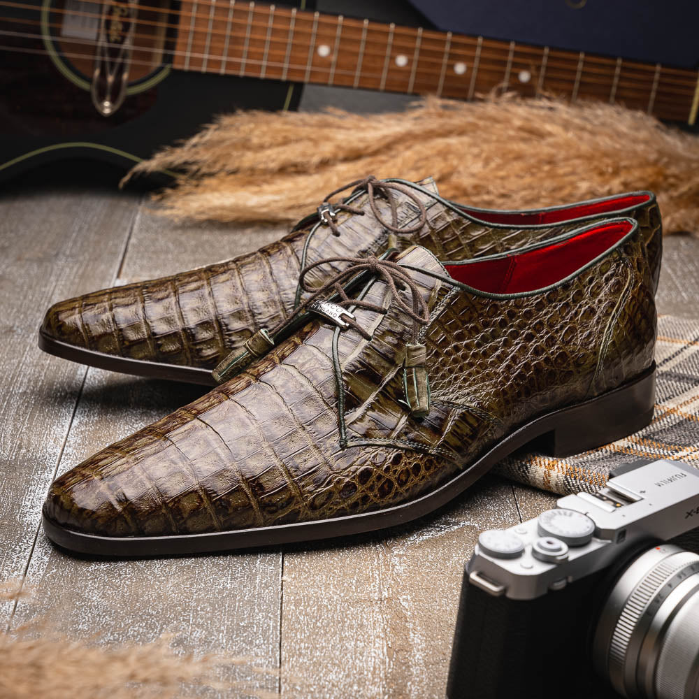 Marco Di Milano Lacio Caiman Crocodile Derby Wood Green