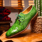 Belvedere Lago Genuine American Alligator Shoes Pistacchio