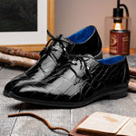 Belvedere Lago Alligator Dress Shoes Black (14010)
