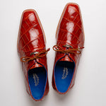 Belvedere Lago Alligator Dress Shoes Cognac (14010)