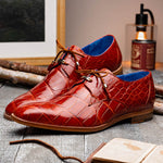 Belvedere Lago Alligator Dress Shoes Cognac (14010)