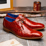 Belvedere Lago Alligator Dress Shoes Cognac (14010)