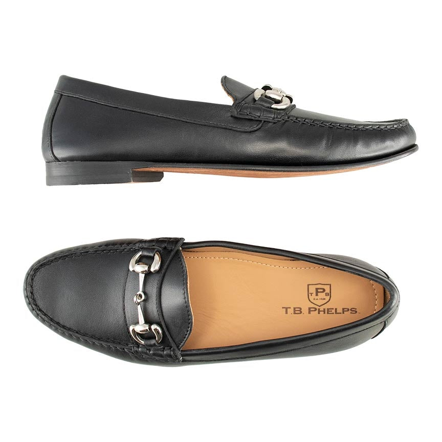 TB Phelps Ventura Sheepskin Bit Loafer Black