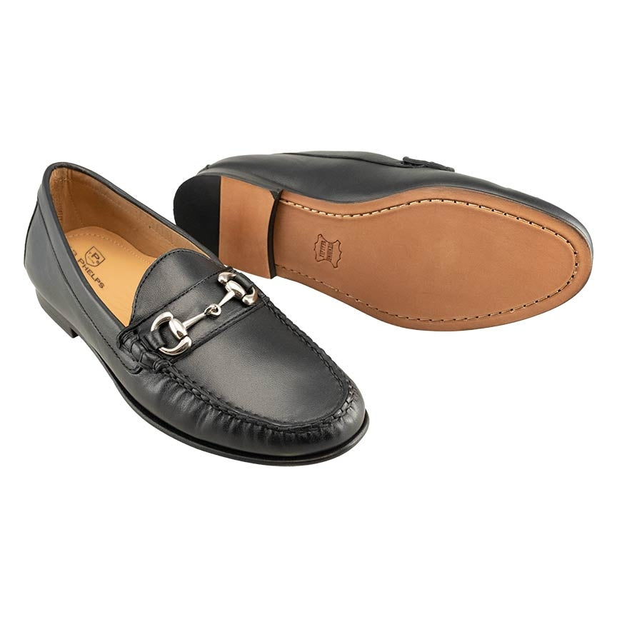 TB Phelps Ventura Sheepskin Bit Loafer Black