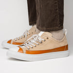 Zelli Lando Sueded Goatskin Sneakers Taupe (65-360-TPE)