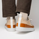 Zelli Lando Sueded Goatskin Sneakers Taupe (65-360-TPE)