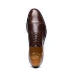 Calzoleria Toscana Lauro Cordovan & Deerskin Cap Toe Shoes Dark Brown