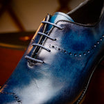 Harris Firenze 1913 Leather Stringed Shoes Blue