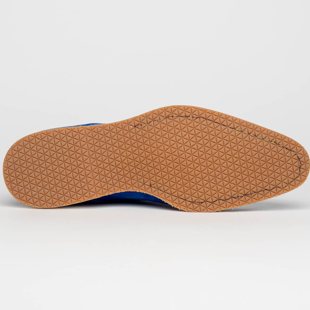 Zelli Legerra Suede Monk Strap Shoes Blue (56-100-BLU)
