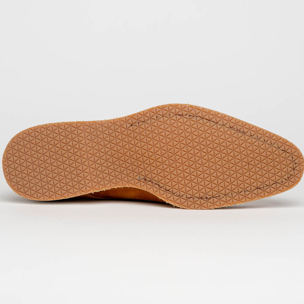 Zelli Legerra Suede Monk Strap Shoes Cognac (56-100-CGN)