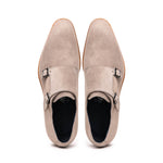 Zelli Legerra Suede Goatskin Double Monkstrap Shoes Sand (56-105-SND)