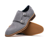 Zelli Legerra Goat Suede Monk Strap Grey (56-105-GRY)