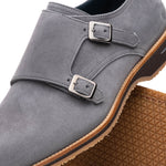 Zelli Legerra Goat Suede Monk Strap Grey (56-105-GRY)