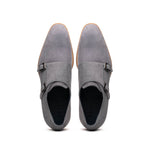 Zelli Legerra Goat Suede Monk Strap Grey (56-105-GRY)