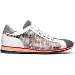 Zelli Leo Sueded Italian Goatskin Sneakers Grey Multi