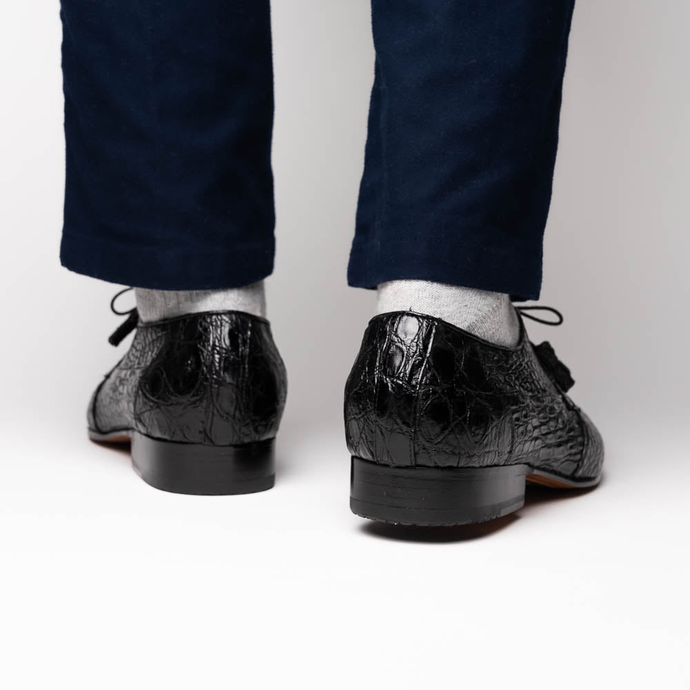 Marco Di Milano Leonardo Caiman Crocodile Derby Black
