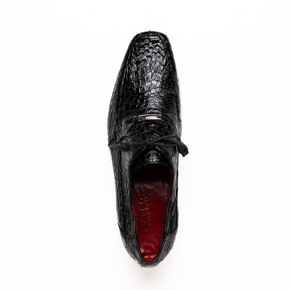 Marco Di Milano Leonardo Caiman Crocodile Derby Black