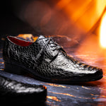 Marco Di Milano Leonardo Caiman Crocodile Derby Black