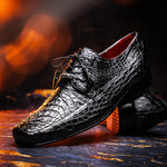 Marco Di Milano Leonardo Caiman Crocodile Derby Black
