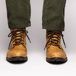 Marco Di Milano Leoni Caiman Crocodile Lace Up Boots Oil Orix
