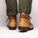 Marco Di Milano Leoni Caiman Crocodile Lace Up Boots Oil Orix