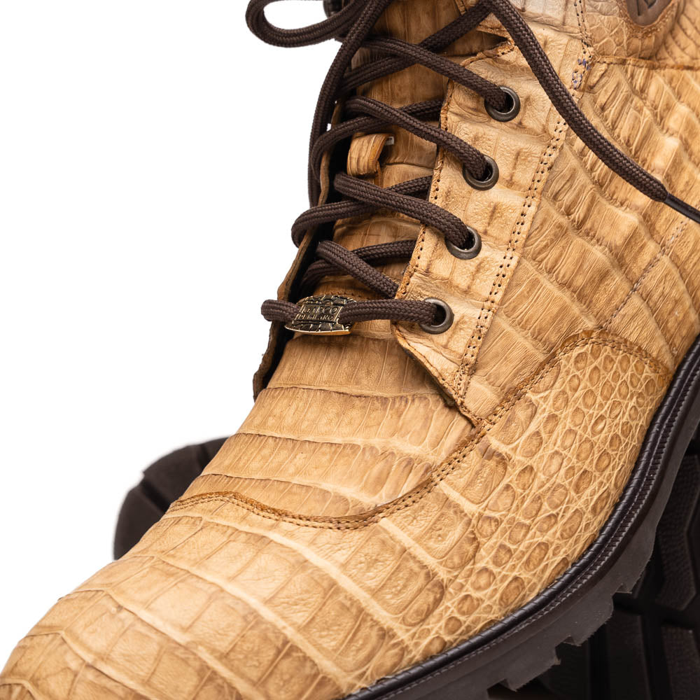 Marco Di Milano Leoni Caiman Crocodile Lace Up Boots Oil Orix