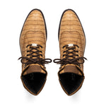 Marco Di Milano Leoni Caiman Crocodile Lace Up Boots Oil Orix