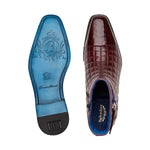 Belvedere Libero Ostrich & Quilted Leather Boots Ant. Dark Burgundy (R80)