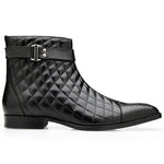 Belvedere Libero Ostrich & Quilted Leather Boots Black (R80)