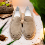 Zelli Livorno Sueded Italian Goatskin Loafer Bone