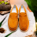 Zelli Livorno Sueded Italian Goatskin Loafer Cognac (16-621-CGN)