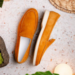 Zelli Livorno Sueded Italian Goatskin Loafer Cognac (16-621-CGN)