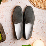 Zelli Livorno Sueded Italian Goatskin Loafer Grey (16-621-GRY)