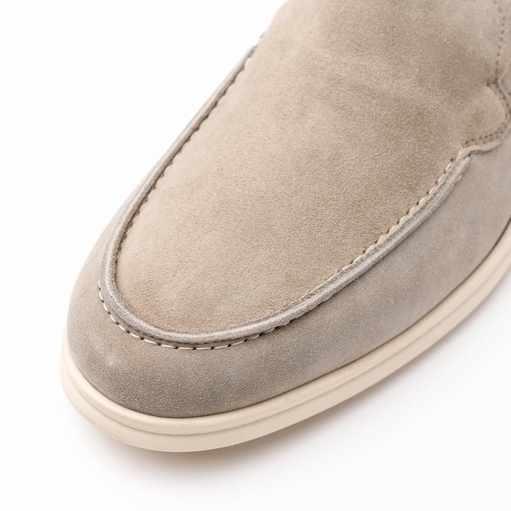 Zelli Livorno Sueded Italian Goatskin Loafer Bone