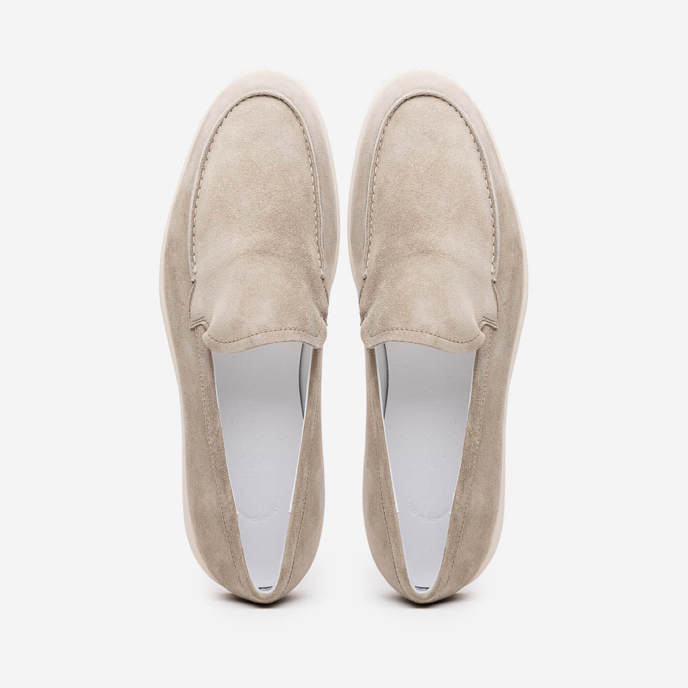 Zelli Livorno Sueded Italian Goatskin Loafer Bone