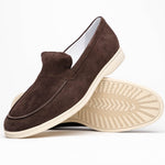 Zelli Livorno Sueded Italian Goatskin Loafer Brown (16-621-MOC)